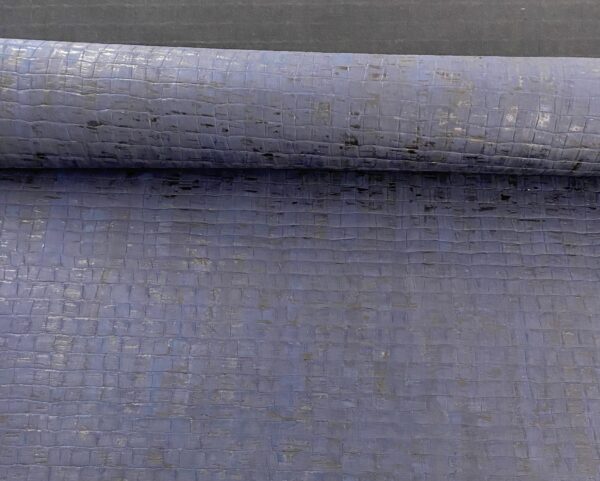 grabado tejido de corcho saurio azul- articork